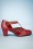 La Veintinueve - 40s Dana Tritone Pumps in Dark Red 2