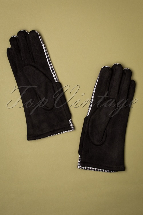 Amici - 50s Amorette Gloves in Black and White 2