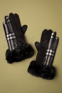 Amici - Yvette Gloves Années 50 en Noir