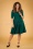 Riyana 3/4 Sleeve Swing Dress Années 50 en Vert Sapin