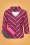 Collectif 44462 Mona Berry Stripe Shirt Raspberry 20221031 020LZ
