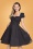 Mimi Mini Polka Swing Dress Années 50 en Noir et Blanc