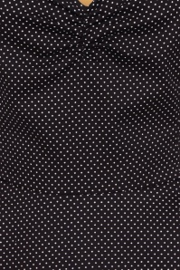 Collectif Clothing - 50s Mimi Mini Polka Swing Dress in Black and White 5