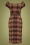 Collectif 44475 Blanche Chestnut Check Pencil Dress Brown 20221031 022LW
