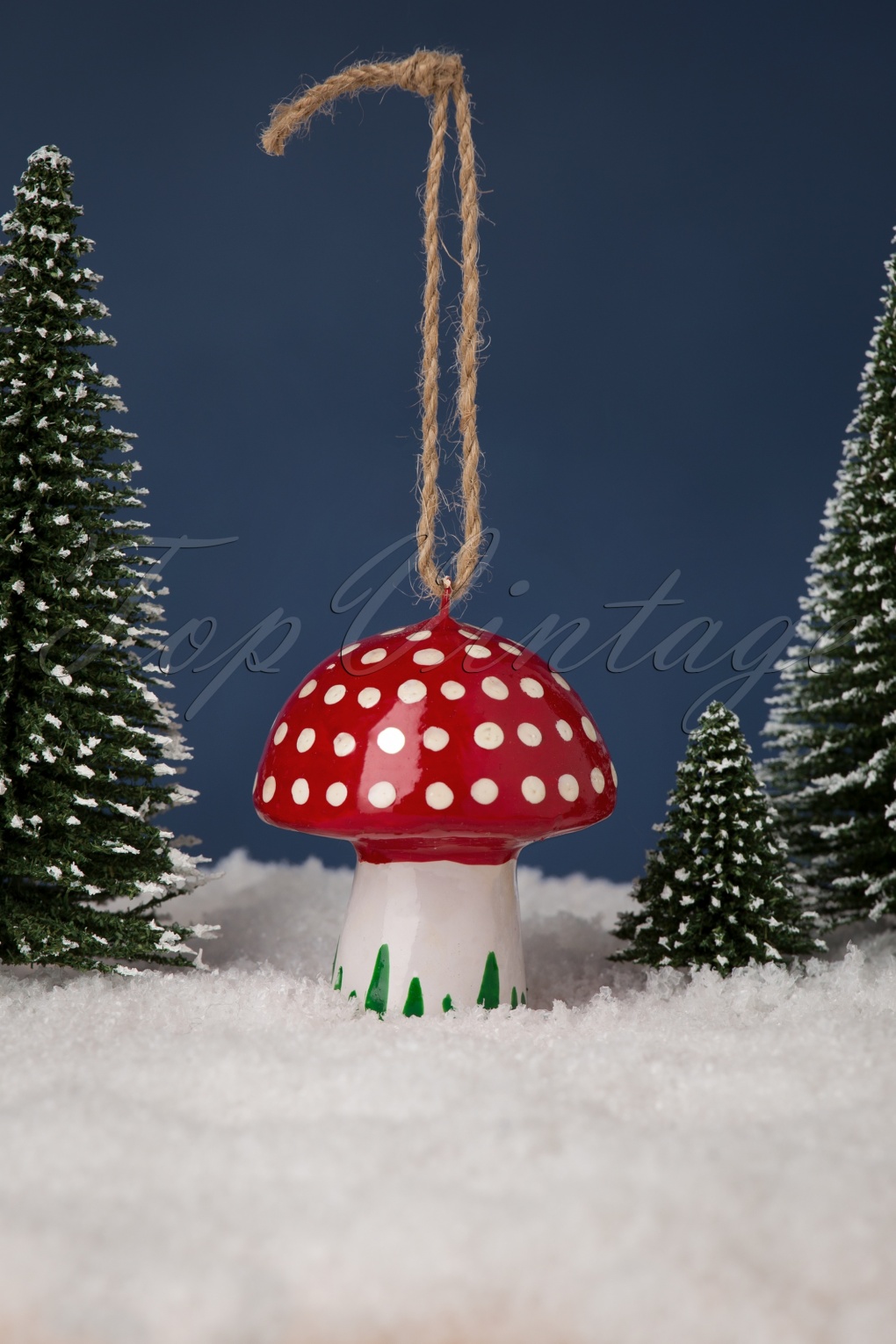 Sass & Belle Mushroom Paper Mache Hanging Decoration