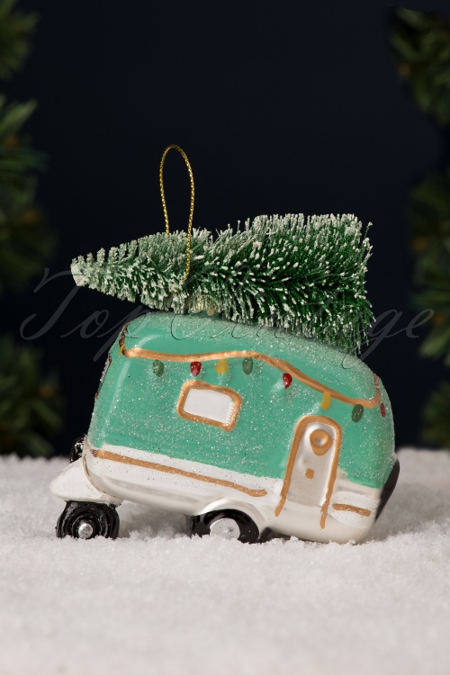 Sass & Belle - Mint Green Camper Bauble 3