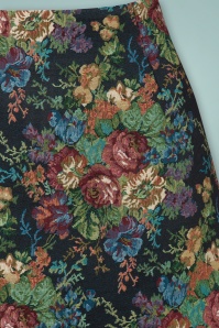 Louche - 60s Aubin Flower Mix Jacquard Skirt in Multi 3