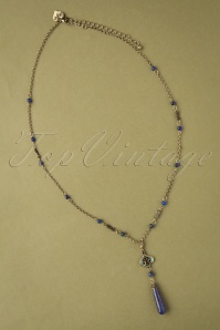 Lovely - Lapis Drop Necklace Années 20 en Bleu