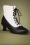 40s Bessie Booties in Black and White