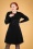 Nina Knitted Dress Années 60 en Noir