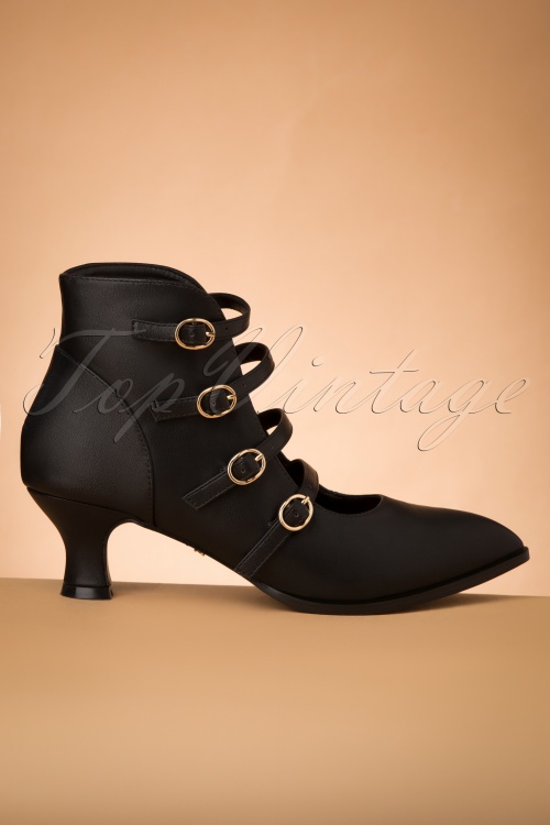 Lulu Hun - 40s Ingrid Booties in Black 2