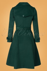 Hearts & Roses - 50s Maisie Swing Coat in Green 6