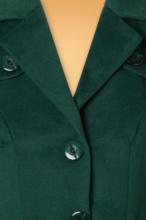 Hearts & Roses - 50s Maisie Swing Coat in Green 5