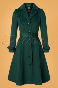 Hearts & Roses - 50s Maisie Swing Coat in Green 3