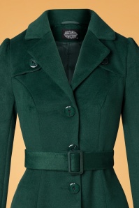 Hearts & Roses - 50s Maisie Swing Coat in Green 4