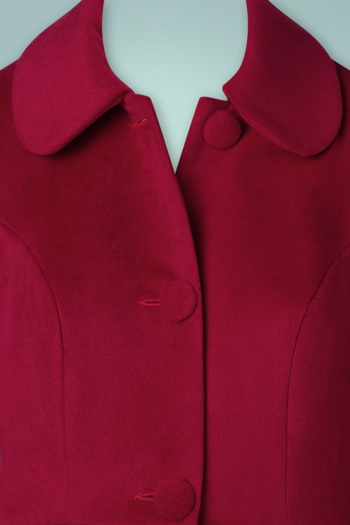 Hearts & Roses - Lacey Swing Coat Années 50 en Bordeaux 5