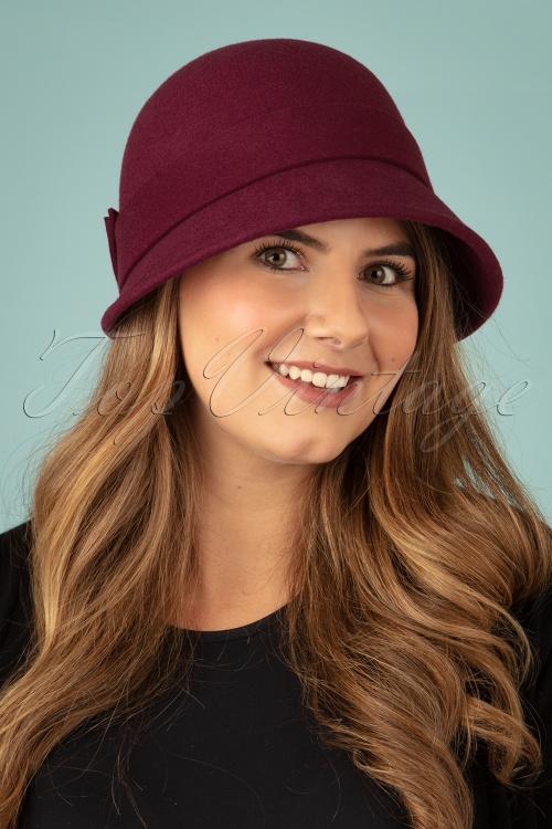 Bronté - 20s Sophia Wine Cloche Hat
