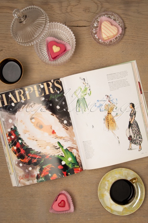 Fashion, Books & More - Vintage mode-illustratie uit Harper's Bazaar 2