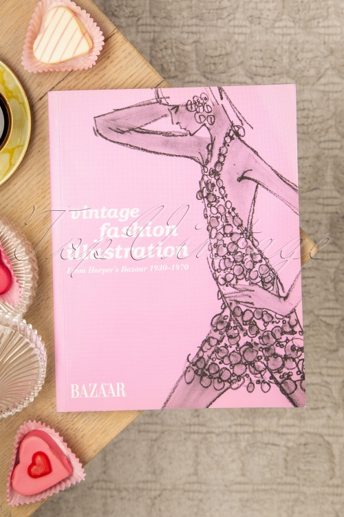 Fashion, Books & More - Vintage Modeillustration von Harper's Bazaar