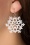 Snowflake Ripple Drop Earrings in White