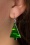 Erstwilder - Christmas Tree Stripe Drop Earrings in Green