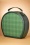 50s Alexandra Leaf Check Travel Bag in Green