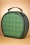 Collectif Clothing - 50s Alexandra Leaf Check Travel Bag in Green