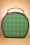 Collectif Clothing - 50s Alexandra Leaf Check Travel Bag in Green 3