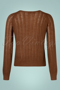 Smashed Lemon - 70s Xenia Sweater in Brown 5