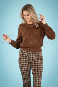 Smashed Lemon - 70s Xenia Sweater in Brown
