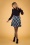 Tyra Tartan Skirt Années 60 en Bleu