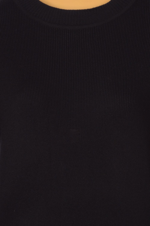 Vixen - Bella Balloon Sleeve Sweater Années 60 en Noir 4