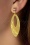 Boucles d'oreilles Ellips Gold Thread Années 50 en Jaune