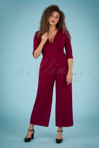 Vintage Chic for Topvintage - 50s Pammy Jumpsuit in Wine 2