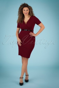 Vintage Chic for Topvintage - 50s Demi Pencil Dress in Wine