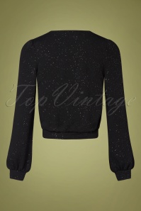 Vintage Chic for Topvintage - 50s Charlotte Glitter Top in Black 3