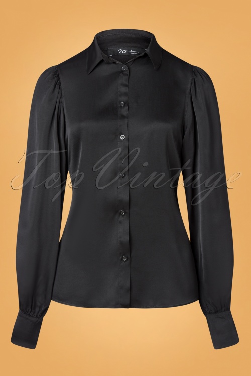 20to - Chloe Blouse Années 50 en Noir