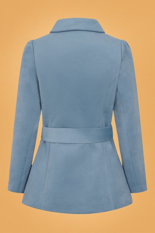 Hearts & Roses - 50s Emmy Coat in Sky Blue 4