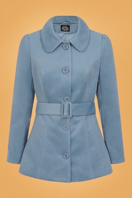 Hearts & Roses - 50s Emmy Coat in Sky Blue 3
