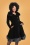 Collectif Clothing - Nuit Swing Steppmantel aus Samt in Schwarz