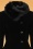 Collectif Clothing - 50s Nuit Quilted Velvet Swing Coat in Black 4