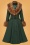 Collectif Clothing - 50s Jackie Princess Coat in Forest Green 2