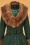 Collectif Clothing - Jackie Princess Coat Années 50 en Vert Sapin 4