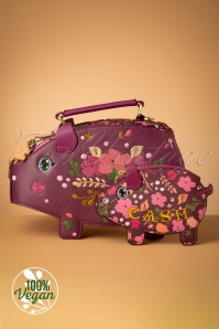 Vendula - Piggy Bank grab tas in druivenrood 7