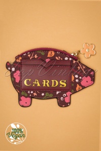 Vendula - Piggy Bank Karten Portemonnaie in Traubenrot 2