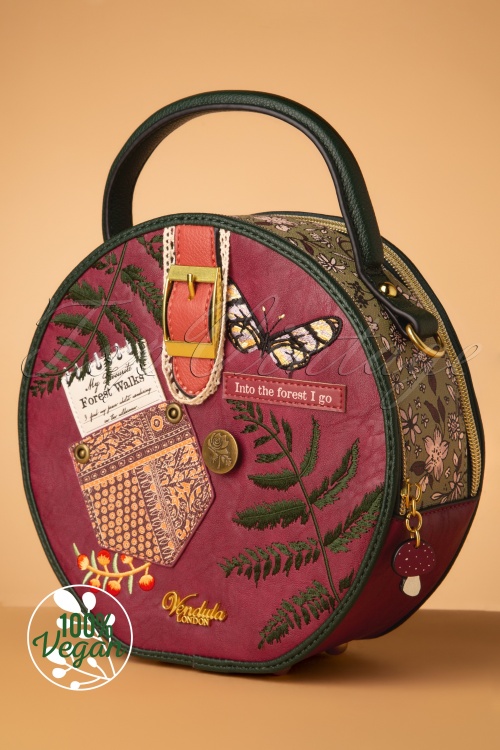 Vendula - Forest Scrapbook Hetty Bag in Burgundy Red 2