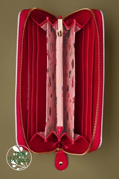 Vendula - Grand portefeuille zippé Grotto en rouge 4