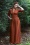 Miss Candyfloss 50s Janie Amber Signature Jumpsuit in Brick