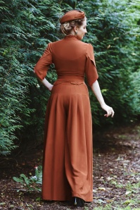 Miss Candyfloss - Janie Amber signature jumpsuit in baksteenrood 4
