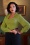 Laurie Gia Knitted Top Années 50 en Vert Citron